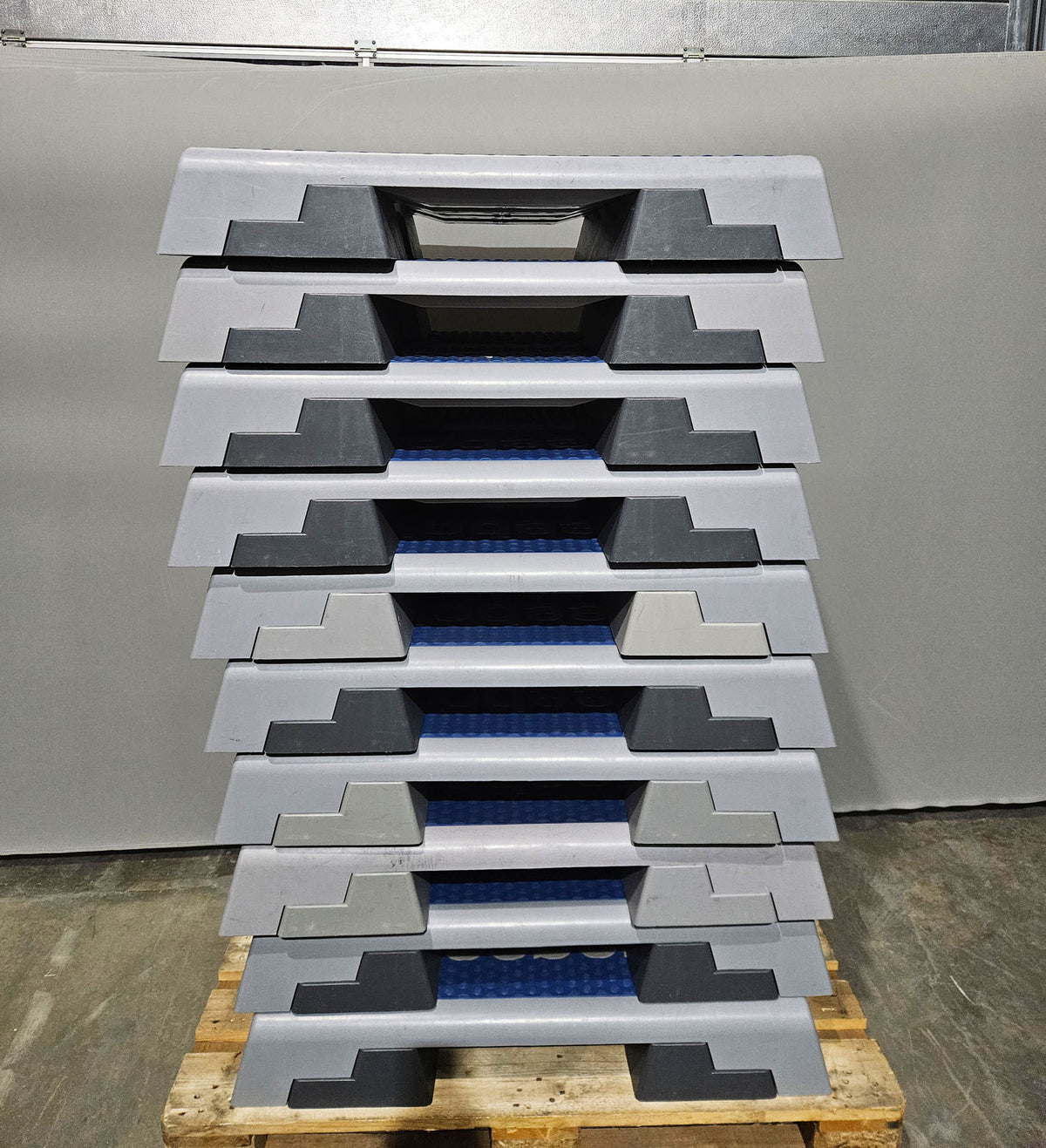 Reebok Steps / Step-Boards, 20 Stück im Set, Blau-Grau, gebraucht - geprüfter Zustand
