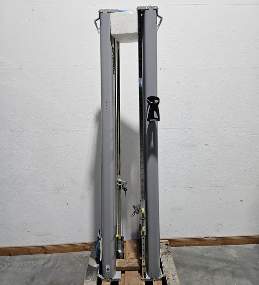 Lojer Seilzugapparat Pulley 20, Wandmontage, 2 Stück im Set, Höhenverstellbarer Kabelzug mit 20kg Gewichtsblock, Farbe Silber - gebraucht - geprüfter Zustand