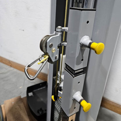 Lojer Seilzugapparat Pulley 20, Wandmontage, 2 Stück im Set, Höhenverstellbarer Kabelzug mit 20kg Gewichtsblock, Farbe Silber - gebraucht - geprüfter Zustand
