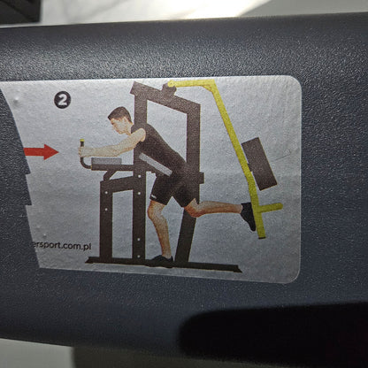 Master Sport Glute Machine, Plate Loaded Strength Equipment Glutes Kick Radial, Standing Glute Machine, Anthracite, Used - Tested Condition