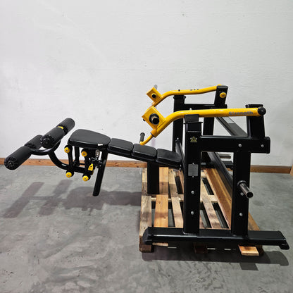 Master Sport Plate loaded Set, 14 Kraftgeräte, Farbe Schwarz/Anthrazit und Gelb, gebraucht - geprüfter Zustand