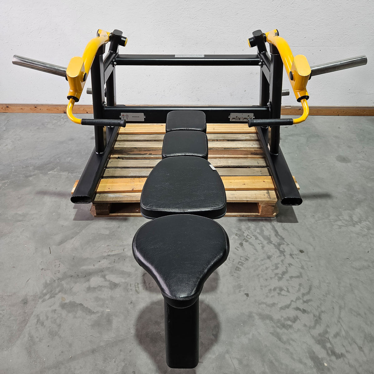 Master Sport Plate loaded Set, 14 Kraftgeräte, Farbe Schwarz/Anthrazit und Gelb, gebraucht - geprüfter Zustand