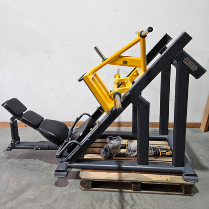 Master Sport Plate loaded Set, 14 Kraftgeräte, Farbe Schwarz/Anthrazit und Gelb, gebraucht - geprüfter Zustand