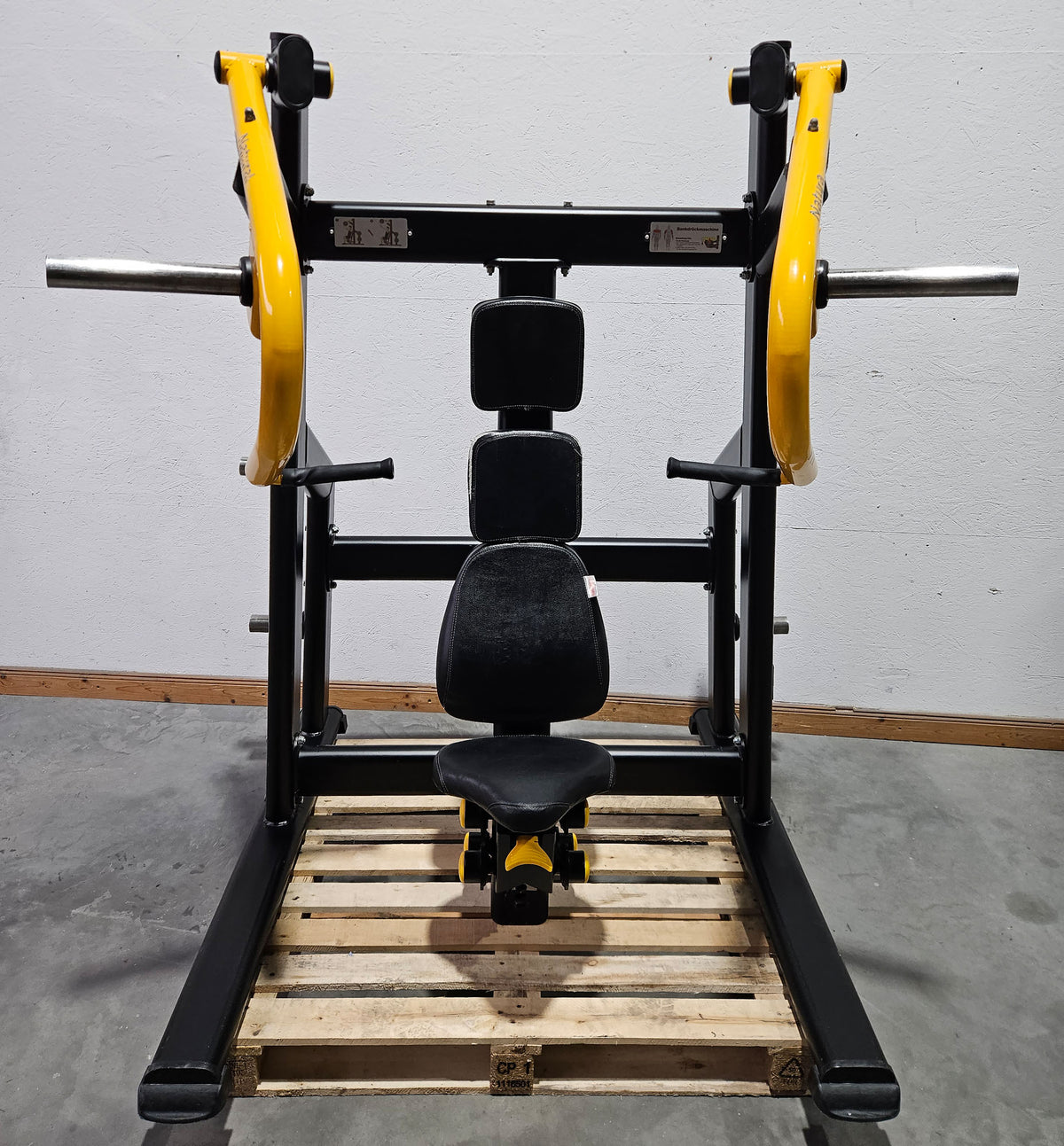 Master Sport Plate loaded Set, 14 Kraftgeräte, Farbe Schwarz/Anthrazit und Gelb, gebraucht - geprüfter Zustand
