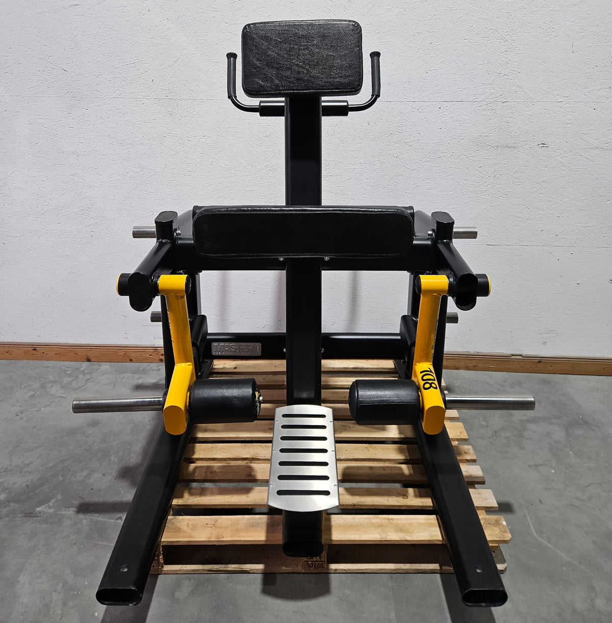 Master Sport Plate loaded Set, 14 Kraftgeräte, Farbe Schwarz/Anthrazit und Gelb, gebraucht - geprüfter Zustand