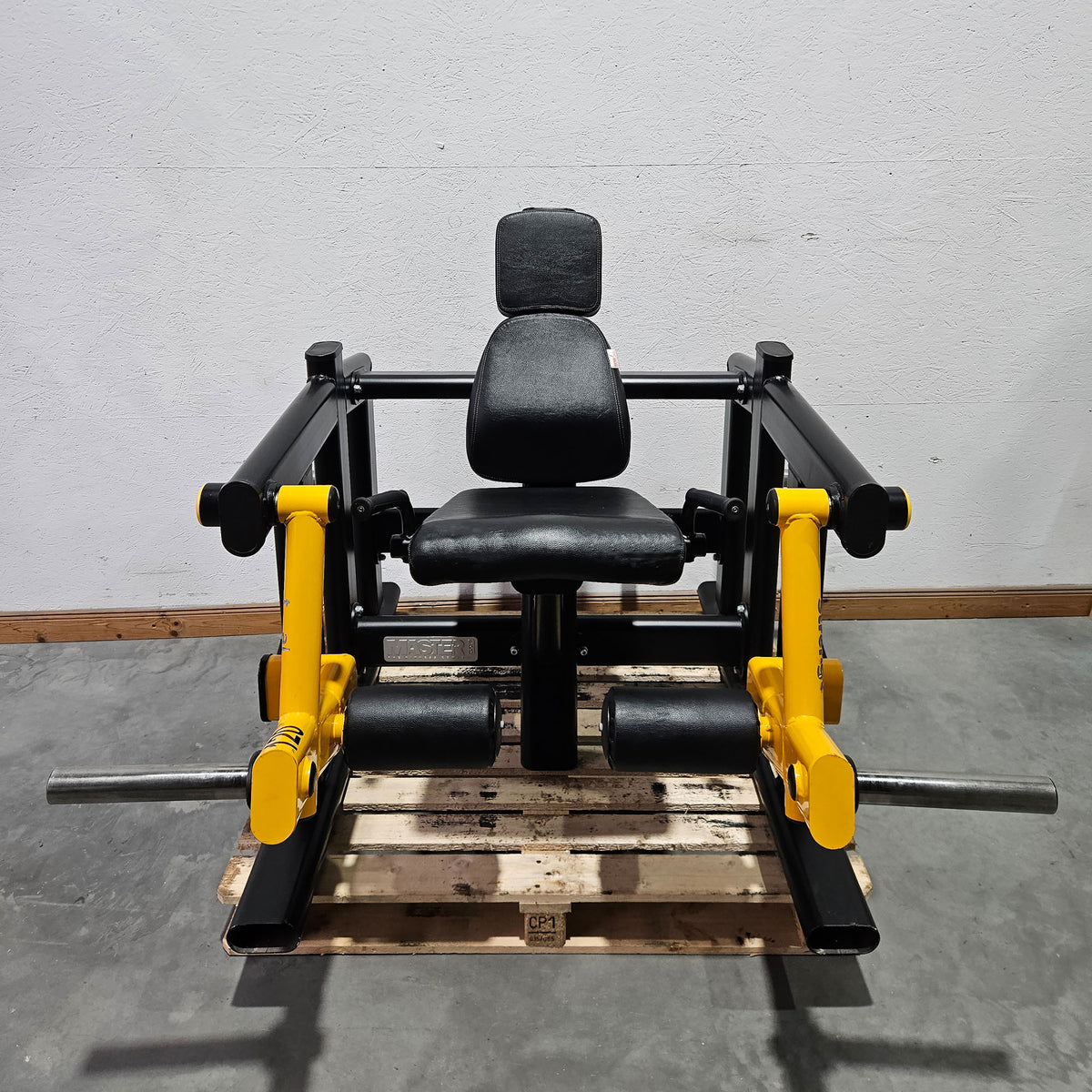 Master Sport Plate loaded Set, 14 Kraftgeräte, Farbe Schwarz/Anthrazit und Gelb, gebraucht - geprüfter Zustand