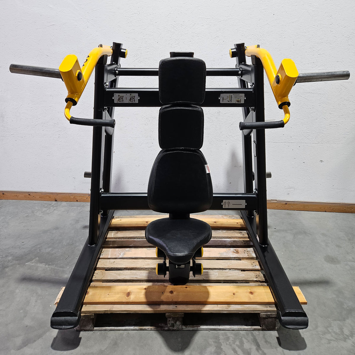 Master Sport Plate loaded Set, 14 Kraftgeräte, Farbe Schwarz/Anthrazit und Gelb, gebraucht - geprüfter Zustand