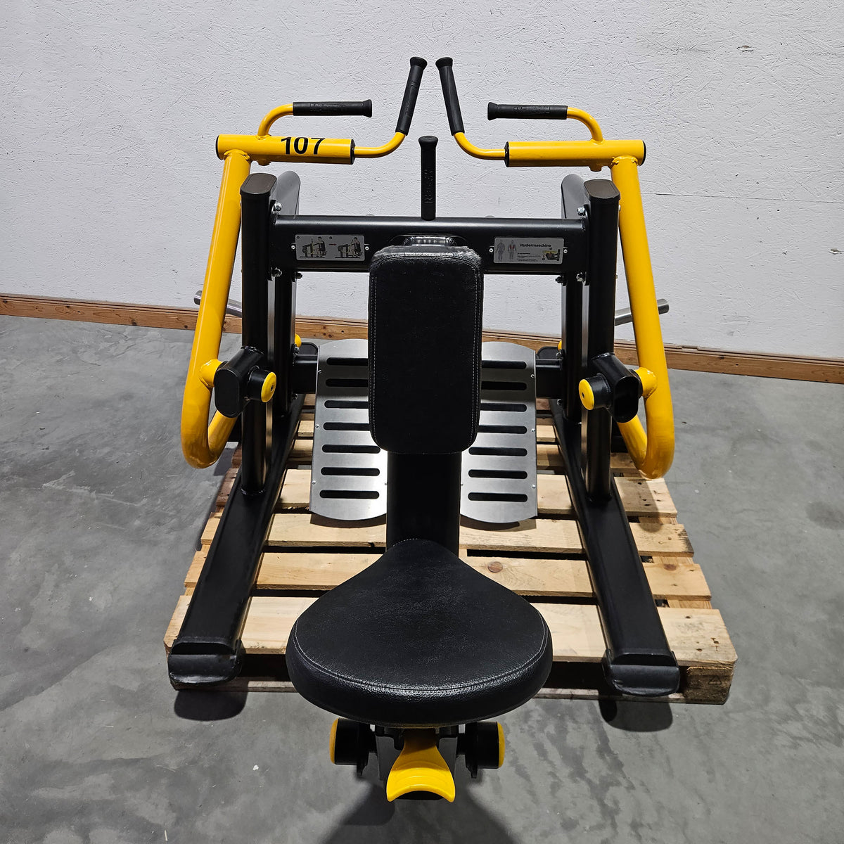 Master Sport Plate loaded Set, 14 Kraftgeräte, Farbe Schwarz/Anthrazit und Gelb, gebraucht - geprüfter Zustand
