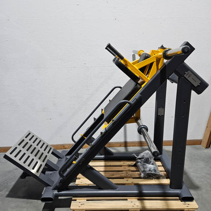 Master Sport Plate loaded Set, 14 Kraftgeräte, Farbe Schwarz/Anthrazit und Gelb, gebraucht - geprüfter Zustand
