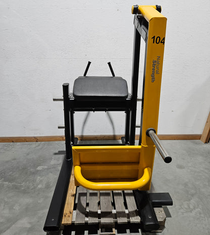Master Sport Plate loaded Set, 14 Kraftgeräte, Farbe Schwarz/Anthrazit und Gelb, gebraucht - geprüfter Zustand