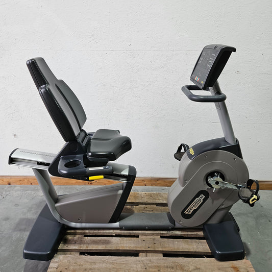 TechnoGym Recumbent Excite Line Recline 700, LED Display, adjustable pedal arms, with hand pulse, black upholstery, used - refurbished condition
