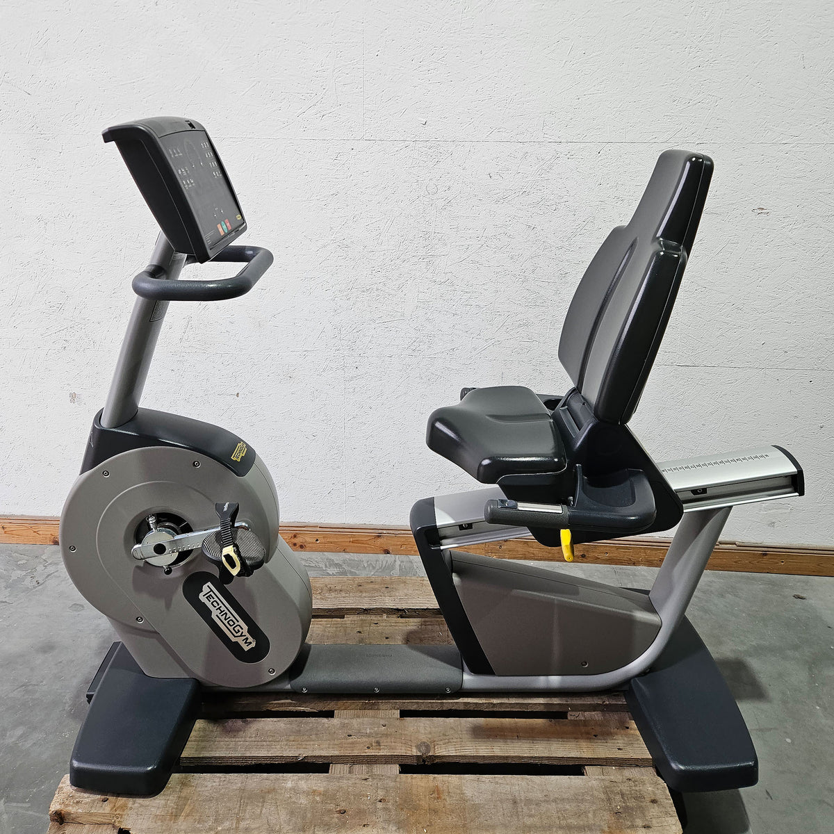 TechnoGym Recumbent Excite Line Recline 700, LED Display, verstellbare Pedalarme, mit Handpuls, Polster Schwarz, gebraucht - überholter Zustand