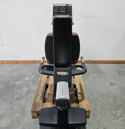 TechnoGym Recumbent Excite Line Recline 700, LED Display, mit Handpuls, Polster Rot-Braun, gebraucht - überholter Zustand