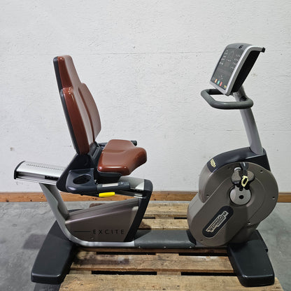 TechnoGym Recumbent Excite Line Recline 700, LED Display, mit Handpuls, Polster Rot-Braun, gebraucht - überholter Zustand