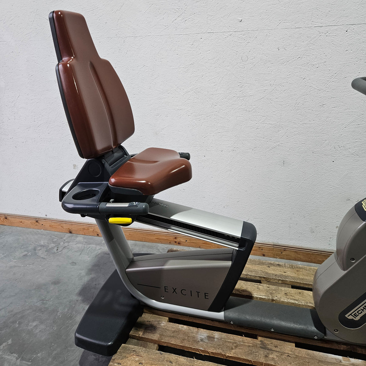 TechnoGym Recumbent Excite Line Recline 700, LED Display, mit Handpuls, Polster Rot-Braun, gebraucht - überholter Zustand