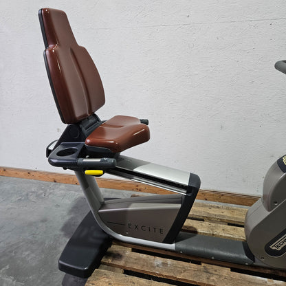 TechnoGym Recumbent Excite Line Recline 700, LED Display, mit Handpuls, Polster Rot-Braun, gebraucht - überholter Zustand