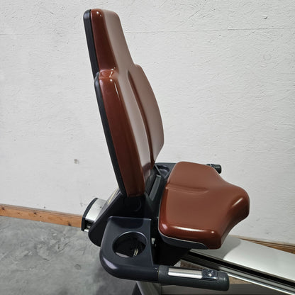 TechnoGym Recumbent Excite Line Recline 700, LED Display, mit Handpuls, Polster Rot-Braun, gebraucht - überholter Zustand