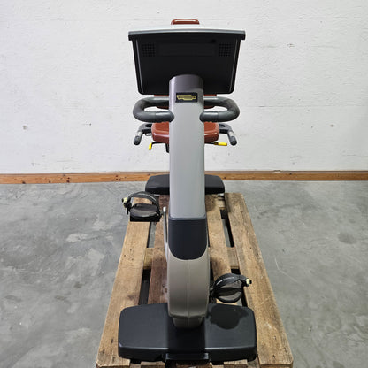 TechnoGym Recumbent Excite Line Recline 700, LED Display, mit Handpuls, Polster Rot-Braun, gebraucht - überholter Zustand