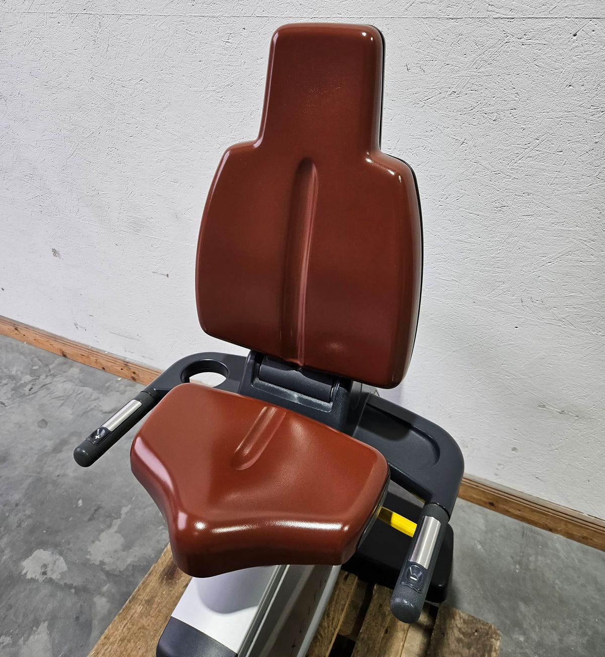 TechnoGym Recumbent Excite Line Recline 700, LED Display, mit Handpuls, Polster Rot-Braun, gebraucht - überholter Zustand