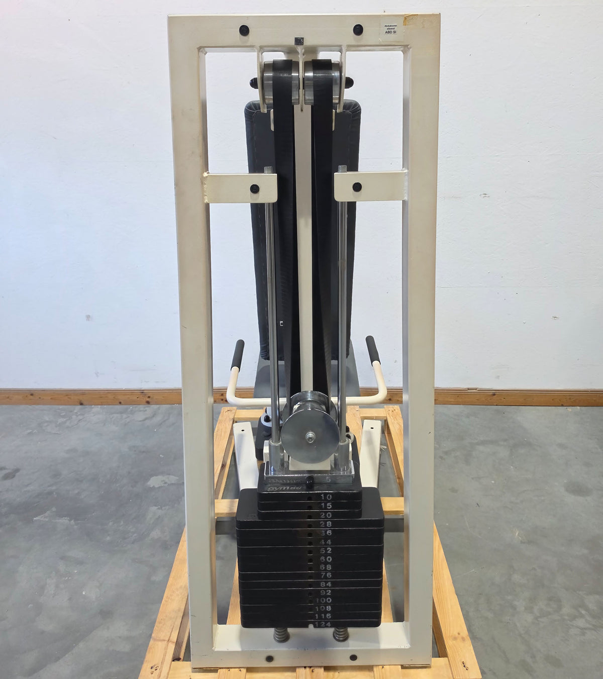 Gym80 - 2-piece set = Abductor and Adductor Machine, Oldschool Edition or Classic Line, Hip Abduction and Hip Adduction Set, Frame color White, used with signs of wear