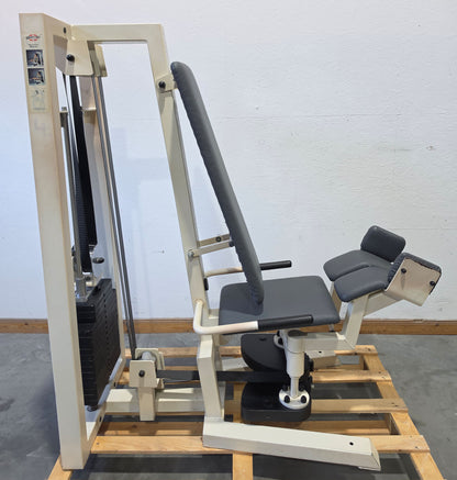 Gym80 - 2-piece set = Abductor and Adductor Machine, Oldschool Edition or Classic Line, Hip Abduction and Hip Adduction Set, Frame color White, used with signs of wear
