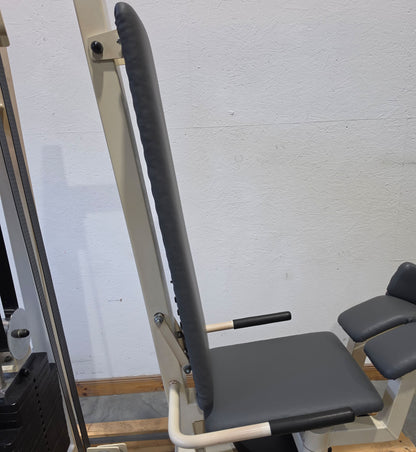 Gym80 - 2-piece set = Abductor and Adductor Machine, Oldschool Edition or Classic Line, Hip Abduction and Hip Adduction Set, Frame color White, used with signs of wear