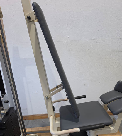 Gym80 - 2-piece set = Abductor and Adductor Machine, Oldschool Edition or Classic Line, Hip Abduction and Hip Adduction Set, Frame color White, used with signs of wear