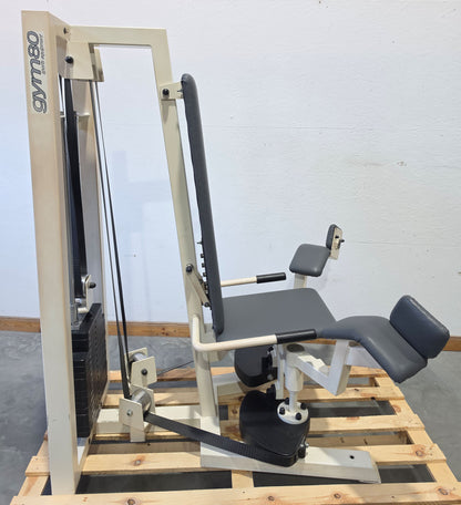 Gym80 - 2-piece set = Abductor and Adductor Machine, Oldschool Edition or Classic Line, Hip Abduction and Hip Adduction Set, Frame color White, used with signs of wear