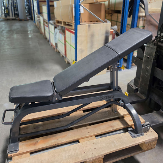 Cybex adjustable workout bench without racks, universal bench, Adjustable Workout Bench, frame color Anthracite, used - with signs of wear