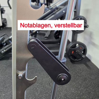 DankSport Multipress guided, Smith Machine, Frame Color Silver and Black, NEW