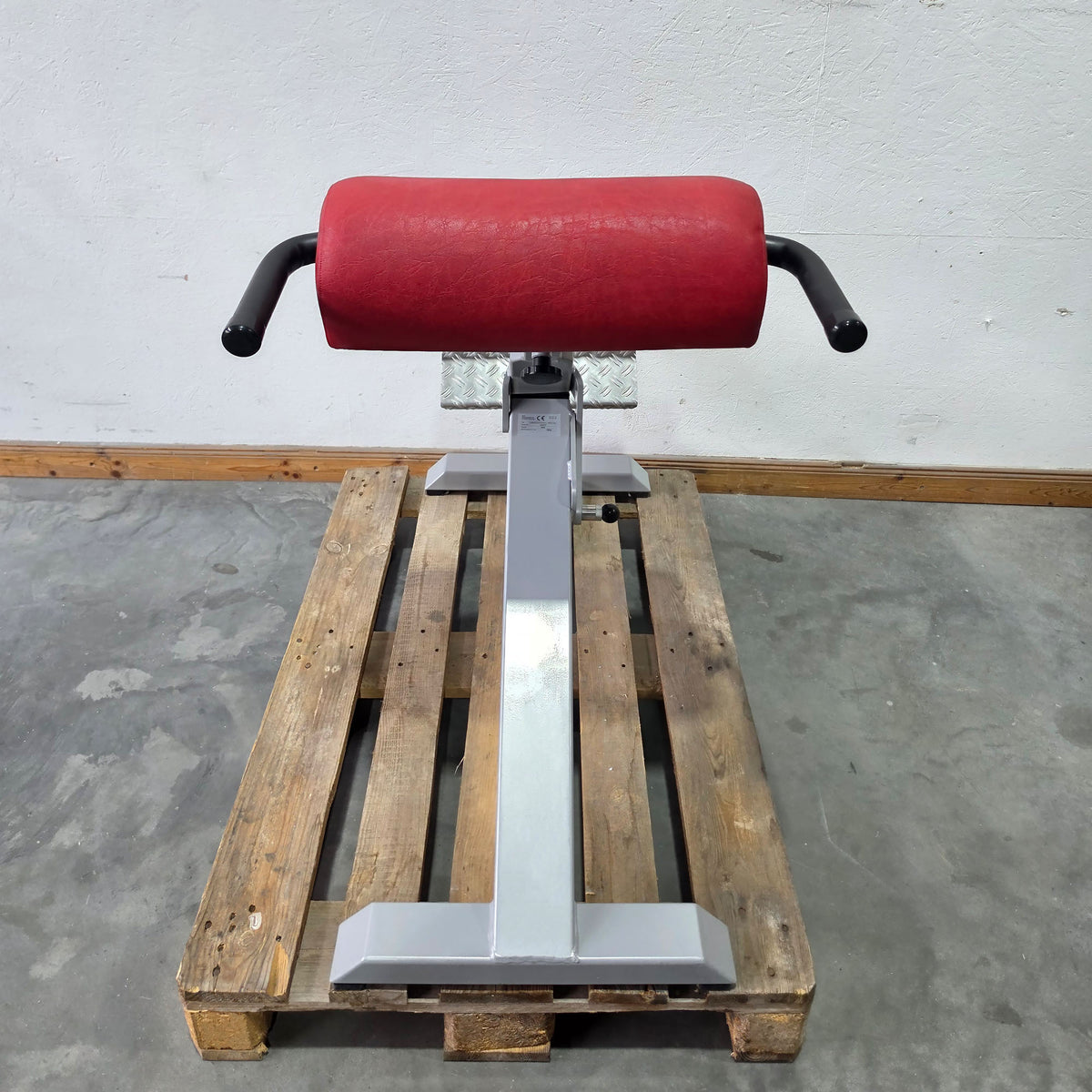 SVG Hyperextension 45° - Back extension bench and lumbar trainer in one device, adjustable, frame color silver, used - refurbished condition