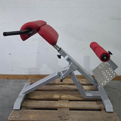 SVG Hyperextension 45° - Back extension bench and lumbar trainer in one device, adjustable, frame color silver, used - refurbished condition