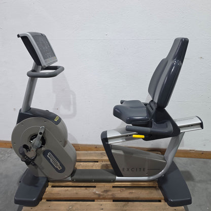TechnoGym Recumbent Excite Line Recline 500, LED Display, adjustable pedal arms, without hand pulse, upholstery dark blue, used - refurbished condition
