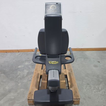 TechnoGym Recumbent Excite Line Recline 500, LED Display, adjustable pedal arms, without hand pulse, upholstery dark blue, used - refurbished condition