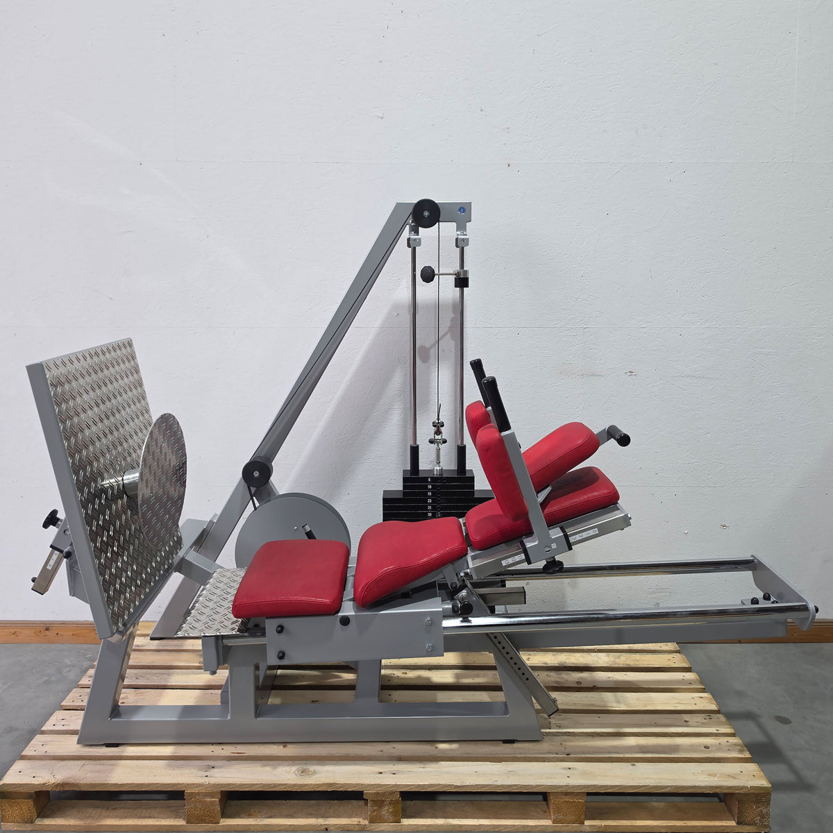 SVG Functional Stem, Rehab Line, adjustable leg press, with tilt gyro, MPG, silver frame, used - refurbished condition