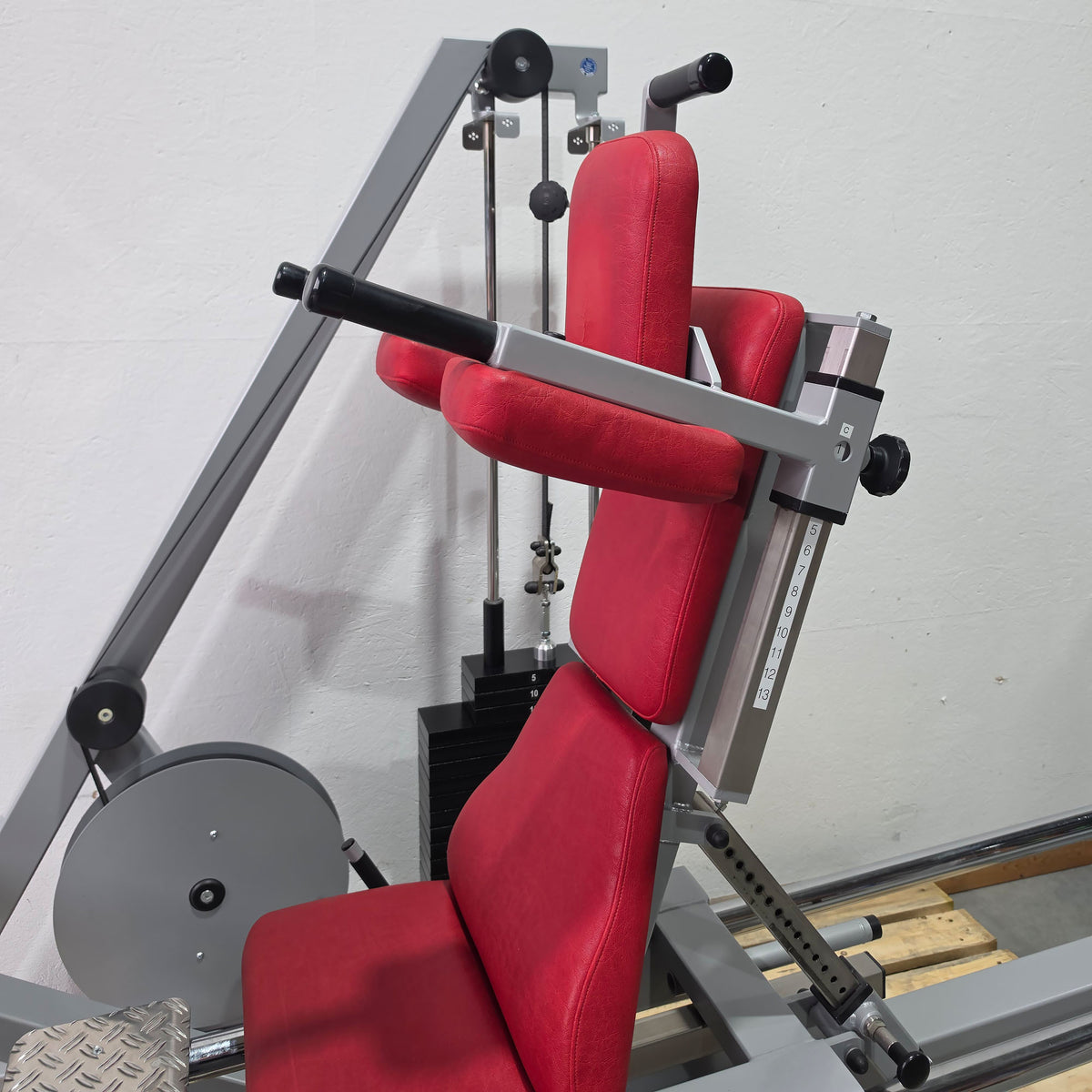SVG Functional Stem, Rehab Line, adjustable leg press, with tilt gyro, MPG, silver frame, used - refurbished condition