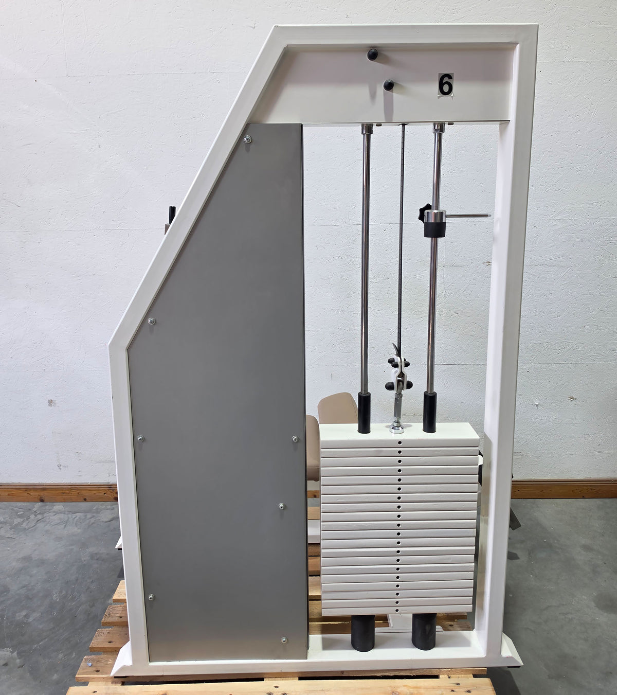 Kaphingst Back Extension RA14, Hyperextension Strength Machine, very variably adjustable, Lower Back Machine, Color White, used - tested condition with signs of wear