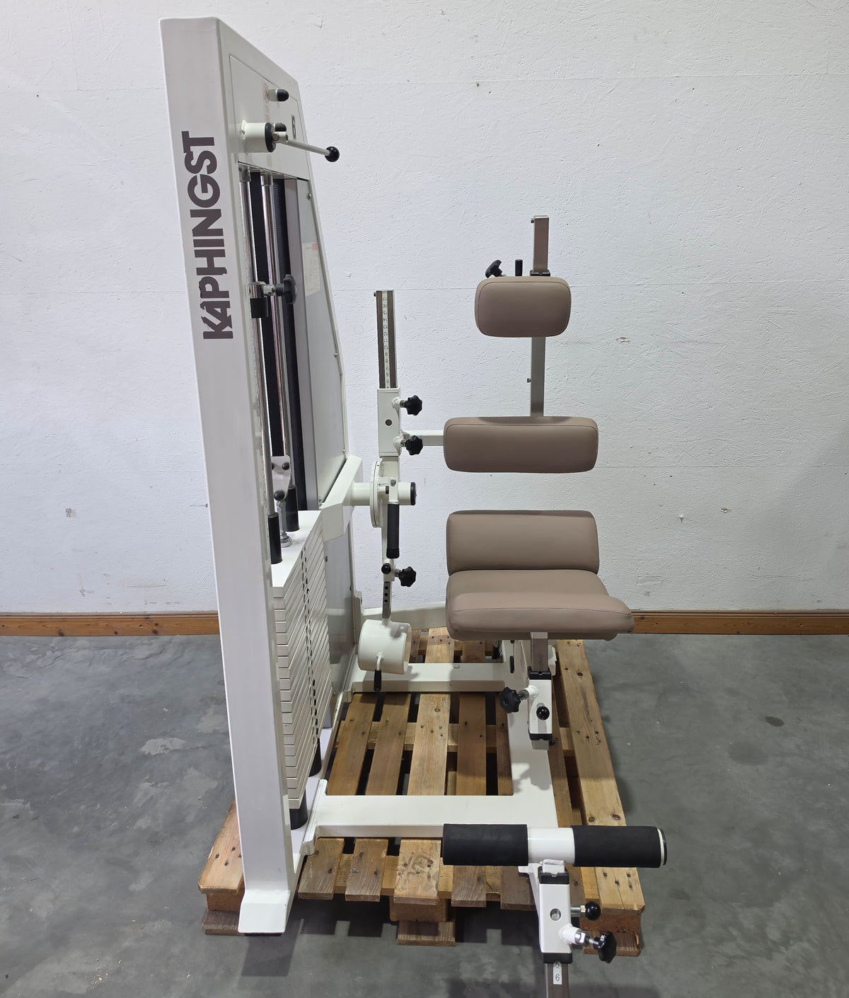Kaphingst Back Extension RA14, Hyperextension Strength Machine, very variably adjustable, Lower Back Machine, Color White, used - tested condition with signs of wear