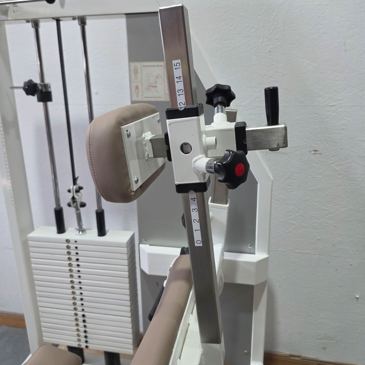 Kaphingst Back Extension RA14, Hyperextension Strength Machine, very variably adjustable, Lower Back Machine, Color White, used - tested condition with signs of wear
