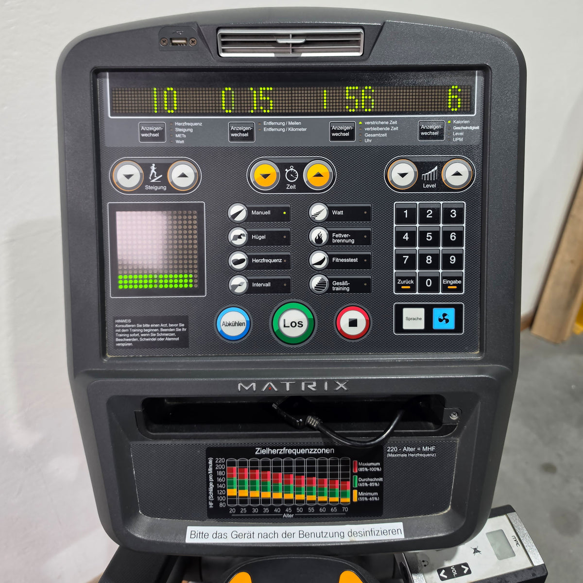 Matrix A5X Crosstrainer with Adjustable Incline, Ascent Trainer, Suspension Elliptical Trainer, LED Display, Color Silver, Used - Refurbished Condition