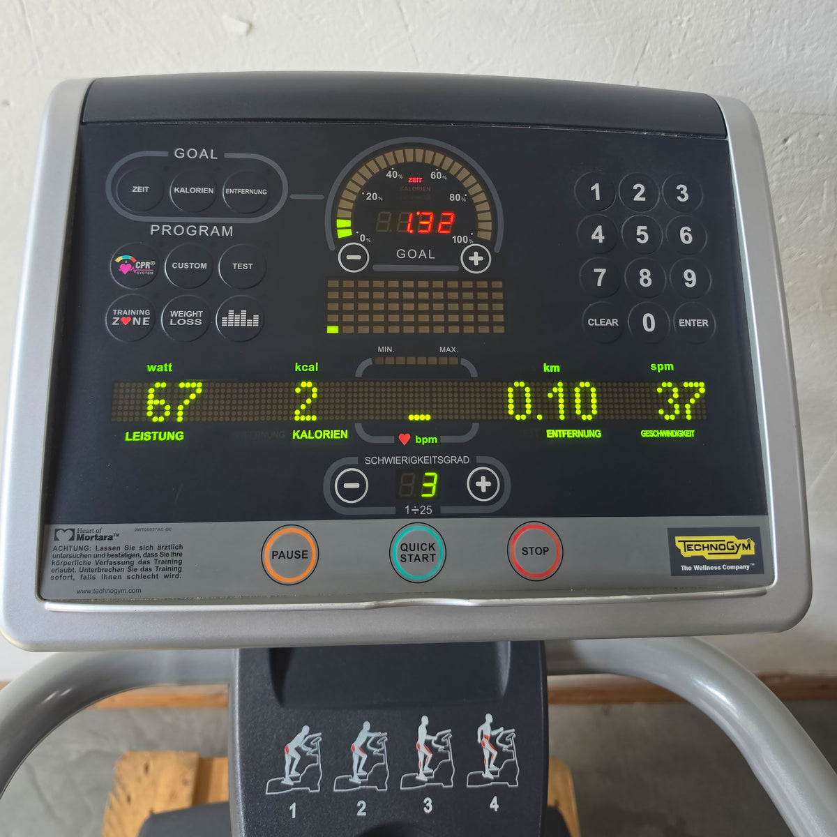 Technogym Wave Excite Line 700 Stepper - Inliner - Ski Elliptical, LED Display, used - refurbished condition