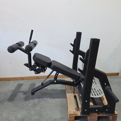 MarboSport MP-L208 Negative Decline Bench, Weight Bench with Racks for Decline Bench Press, 4-way adjustable, Color Black, used - refurbished condition