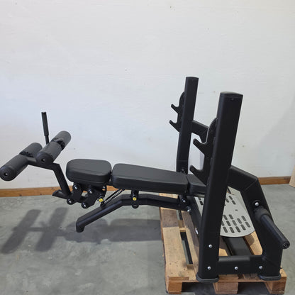 MarboSport MP-L208 Negative Decline Bench, Weight Bench with Racks for Decline Bench Press, 4-way adjustable, Color Black, used - refurbished condition