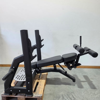 MarboSport MP-L208 Negative Decline Bench, Weight Bench with Racks for Decline Bench Press, 4-way adjustable, Color Black, used - refurbished condition