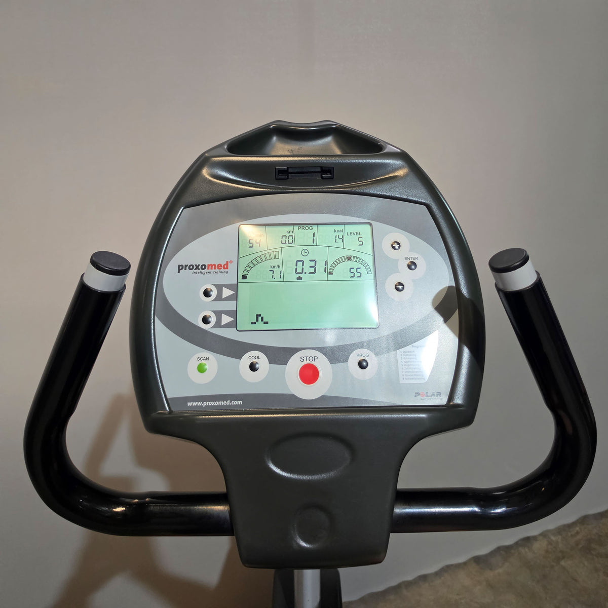 Proxomed Motion Relax 500 MED, Emotion Fitness, Recumbent, recumbent ergometer, adjustable pedal arms, used - refurbished condition