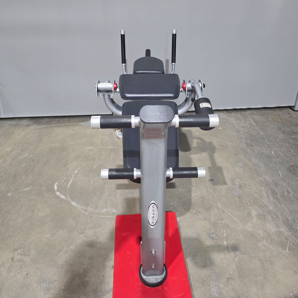 Matrix Aura G3-PL50 Abdominal Bench Jackknife, Abdominal Muscle Machine Plate Loaded, Ab Crunch Bench, Color Silver, Used
