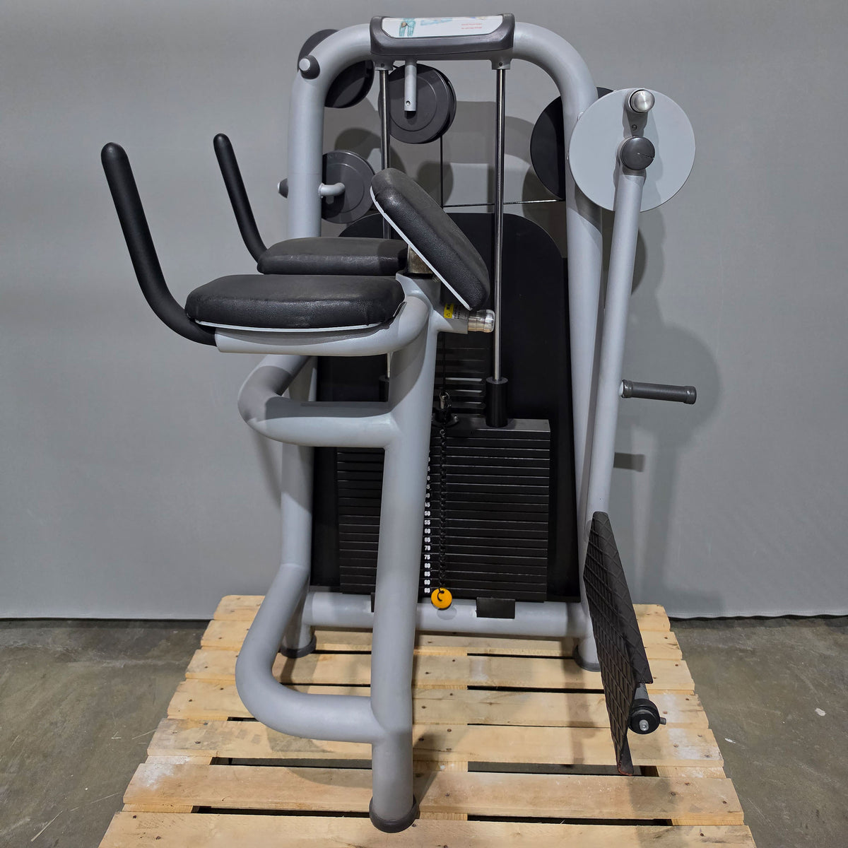 Jimsa Glute Machine, Glutes Kick Radial, Standing Glute Machine, Color Silver-Grey, Used - inspected condition with signs of wear
