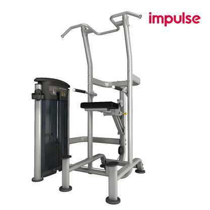 Impulse Fitness Dip Klimmzugmaschine mit Gewichtsunterstützung, IT9520, Chin/Dip Combo, 90kg Gewichtsblock