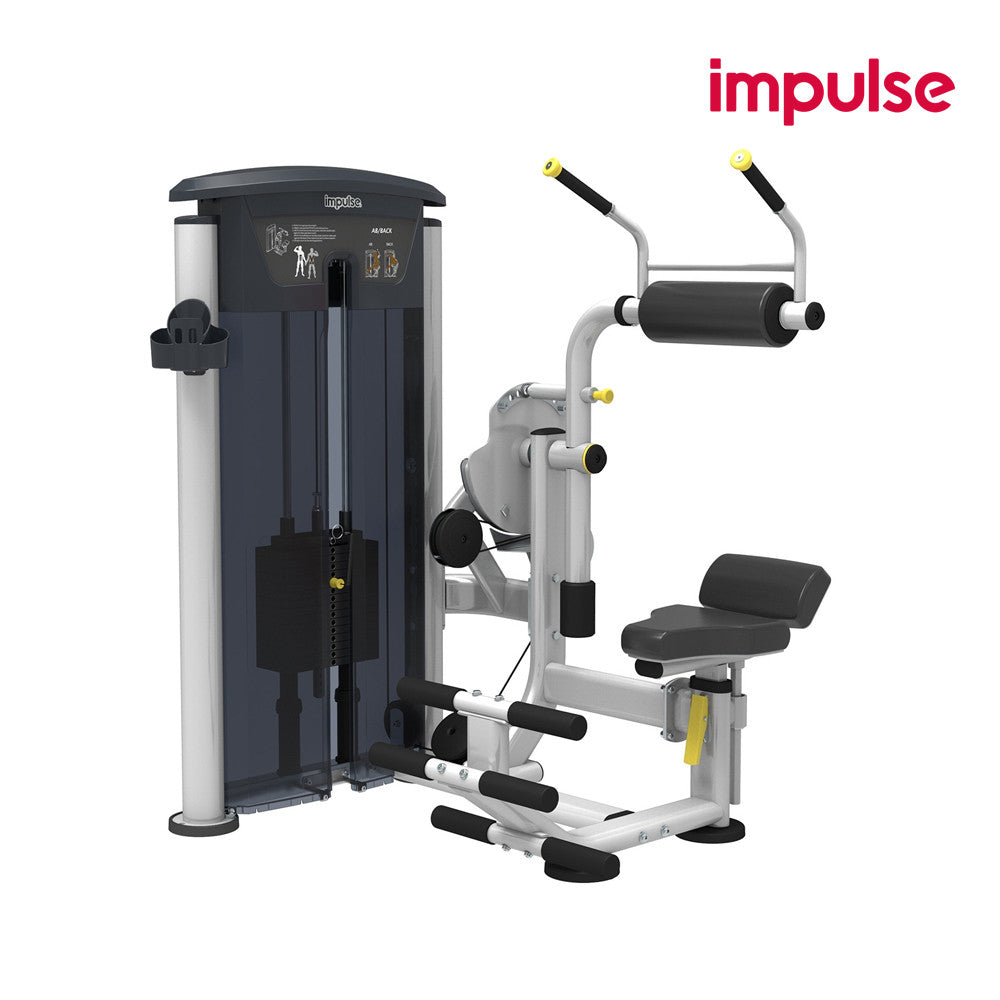 Impulse Fitness abdominal and back extension machine, 2 in 1 combination machine, IT9534, abdominal/back extension, 90 kg weight block
