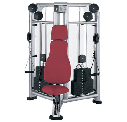 Life Fitness Chest Press, Bankdrückmaschine Dual Bilateral, Brustpresse mit drehbaren Griffen, Signature Series, Rahmenfarbe Silber, gebraucht - überholter Zustand